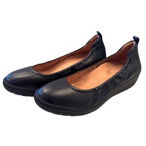 Vionic Jacey Size 8.5 Black Leather Wedge NWOB  Shoes $90